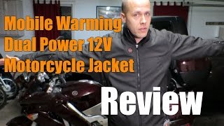 Mobile Warming Dual Power 12V Motorcycle Jacket Review [upl. by Recor]