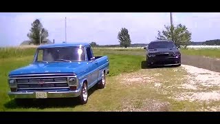 1968 F100 Coyote BURNOUT amp Chased by 64 Hemi [upl. by Siderf]