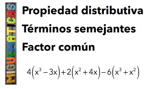 Propiedad Distributiva Términos Semejantes y Factor Común [upl. by Arraik]