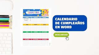 Plantilla de Calendario de Cumpleaños en Word GRATIS [upl. by Terr178]