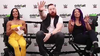 QampA with Sasha Banks and Sheamus  Presented by Cricket Wireless [upl. by Tymes]