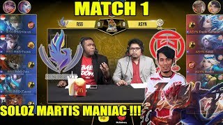 Soloz Martis Auto MANIAC  RSG vs AirAsia Saiyan Match 1 MEC 2018 MOBILE LEGENDS [upl. by Yanal]