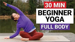 30 Min Beginner Yoga  Gentle Full Body Yoga Flow [upl. by Ecertal]