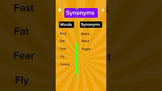 Synonyms synonyms english [upl. by Nairdna]