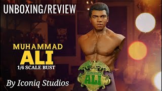 UNBOXING  REVIEW ICONIQ STUDIOS MUHAMMAD ALI 16 BUST [upl. by Netsuj]