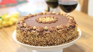 TORTA FERERO  FERRERO CAKE RECIPE [upl. by Isidora366]