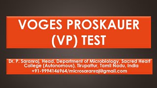 Voges Proskauer VP Test [upl. by Augustine172]