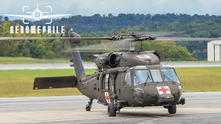 US Army HH60M Black Hawk Helicopter with Crew Suit Up Aircraft Startup amp Take Off from TRI 02Oct22 [upl. by Christabelle]