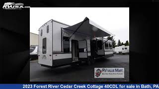 Spectacular 2023 Forest River Cedar Creek Cottage Destination Trailer RV For Sale in Bath PA [upl. by Sinaj]