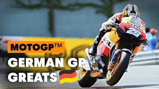 3 Iconic Races From The German MotoGP At Sachsenring  MotoGP [upl. by Jakob]