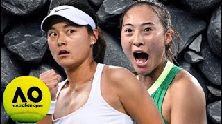 Qinwen Zheng vs Yafan Wang  Australian Open 2024 [upl. by Keir]