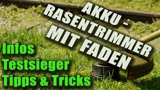 Akku Rasentrimmer mit Faden  Infos Tipps und Testsieger  AkkuRasenTrimmerTestsde [upl. by Enailuj]