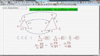 Secondaire 4 CST Québec  21 triangles semblables [upl. by Etnasa523]
