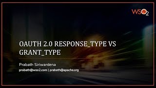 OAuth 20 Response Type vs Grant Type [upl. by Dombrowski212]