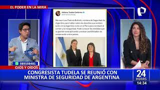 Adriana Tudela se reúne con ministra argentina Patricia Bullrich [upl. by Akinert204]