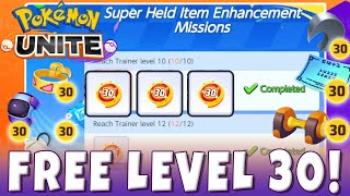 NO MORE PAY TO WIN Free Level 30 Items For All New Pokemon Unite SUPER Item Enhancers in Season 2 [upl. by Fridlund]