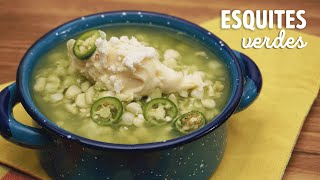 Receta de esquites verdes  Cómo hacer esquites mexicanos  Cocina Vital [upl. by Rebmeced480]