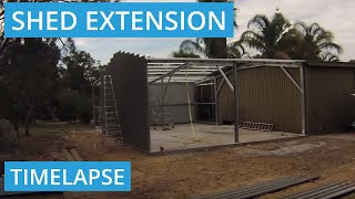 Workshop Shed Extension Timelapse in Wanneroo WA 6065 [upl. by Persian]