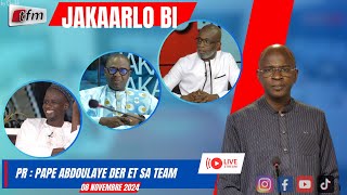 🚨🚨TFM LIVE  JAKAARLO BI avec Pape Abdoulaye DER et sa team  08 Novembre 2024 [upl. by Suolekcin259]