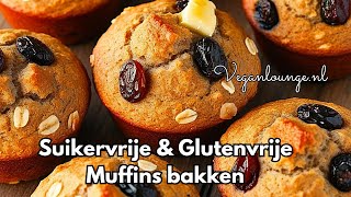 Eiwitrijke Muffins Bakken Suikervrij en Ei Vrij Simpel Lekker en Luchtig 2 Ingrediënten [upl. by Araiek]