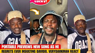 Portable Zazu Previews New Song ORIADE As He Begs Davido For Second Chance VeryDarkman React [upl. by Terris]