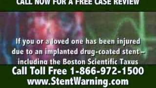 Drug Coated Stent Warnings amp Cypher Stent Lawyers [upl. by Idmann]