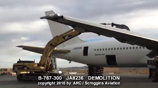 First Boeing B767300 Prototype is Scrapped [upl. by Eyssej]