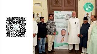 Waqf Bill 2024 ko QR Code ke zariye radd karne ke liye Br Asaduddin Owaisi ki awaam se Appeal [upl. by Jonis187]