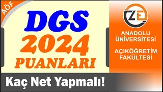 AÖF DGS 2024 Puanları  Kaç Net Yaparak Kazanırım  Dikey Geçiş Sınavı Nasıl Olacak [upl. by Downey]