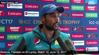 Mohammad Amir  Post Match Press Conference Pakistan vs Sri Lanka Match 12 June 12 2017 [upl. by Greenstein]