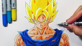 🎁 How To Draw SSJ Goku  REWARDS 👉 Link in the description 🎁 [upl. by Tripp]