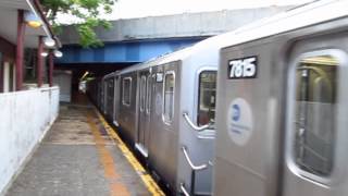 MTA R188 Test Train passing 86 Street Sea Beach [upl. by Yusuk]