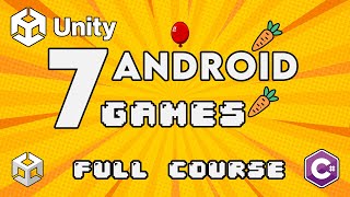 Unity Android Game Development  Full Course  Build 7 Android Games [upl. by Beetner]