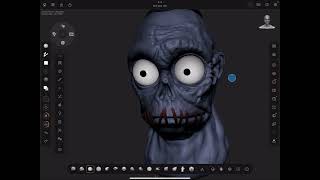 Symmetry destroyed my asymmetrical sculpt of Bob How to fix a sculpt in ZBrush for iPad [upl. by Aikel]