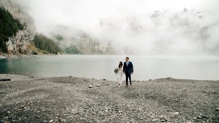 Mountain Elopement  Oeschinensee Switzerland [upl. by Yellah]