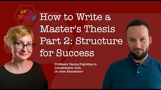 How to Write a Masters Thesis Part 2 Structure of Your Dissertation [upl. by Nyladnewg]