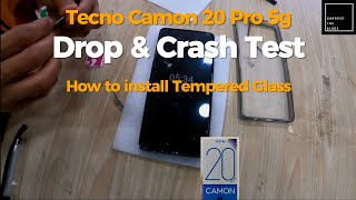 Tecno Camon 20 Pro 5g Drop Test Durability Test Recommended Tempered Glass [upl. by Riatsila]