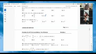 espol Preparación Prueba de aptitud Matemáticas clase online [upl. by Aiyt]