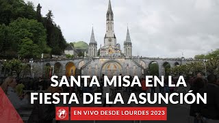 EN VIVO desde el Santuario de Lourdes  Santa Misa en la Fiesta de la Asunción  14 de agosto 2023 [upl. by Dallis]