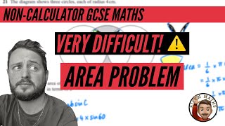 Very Difficult GCSE Maths Questions Challenging Circles Problem NonCalc [upl. by Shirlene862]