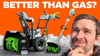 DO I REALLY NEED GAS 28quot Ego 2 Stage Snow Blower with JOYSTICK amp Powered Shovel [upl. by Uird831]