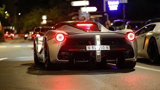 4x Ferrari LaFerrari Driving in Monaco [upl. by Ahsieyk]