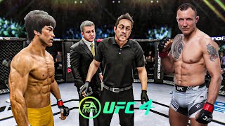 Bruce Lee vs Jack Hermansson  EA Sport UFC 4  Epic Fight 🔥🐲 [upl. by Nonnairb]