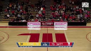 Mens Basketball  Wittenberg vs Wooster [upl. by Ydor]