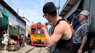 That Train 🚂thailand train market posing travel phuket exploring jump vlog [upl. by Niarfe]