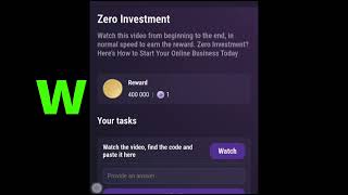 Zero Investment  TapSwap Video Code  3 November TapSwap Youtube Video Code [upl. by Charmane772]