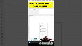 excel for fresher color sheet in excel shorts excel [upl. by Ecineg]