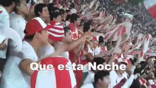 La Blanquirroja  Ohh Vamos Peruanos que esta noche tenemos que ganar Letra [upl. by Ethelin]