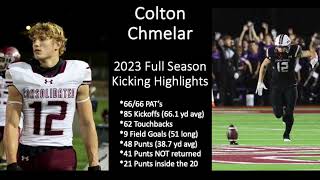 2023 Junior Season Kicking Highlights Colton Chmelar [upl. by Eli]