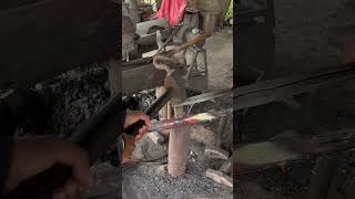 Cutting chainsaw bar to make a high quality knife shorts short shortvideo shortsvideo diy how [upl. by Tail]